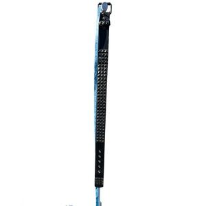 32 inch Black Studded Leather Belt